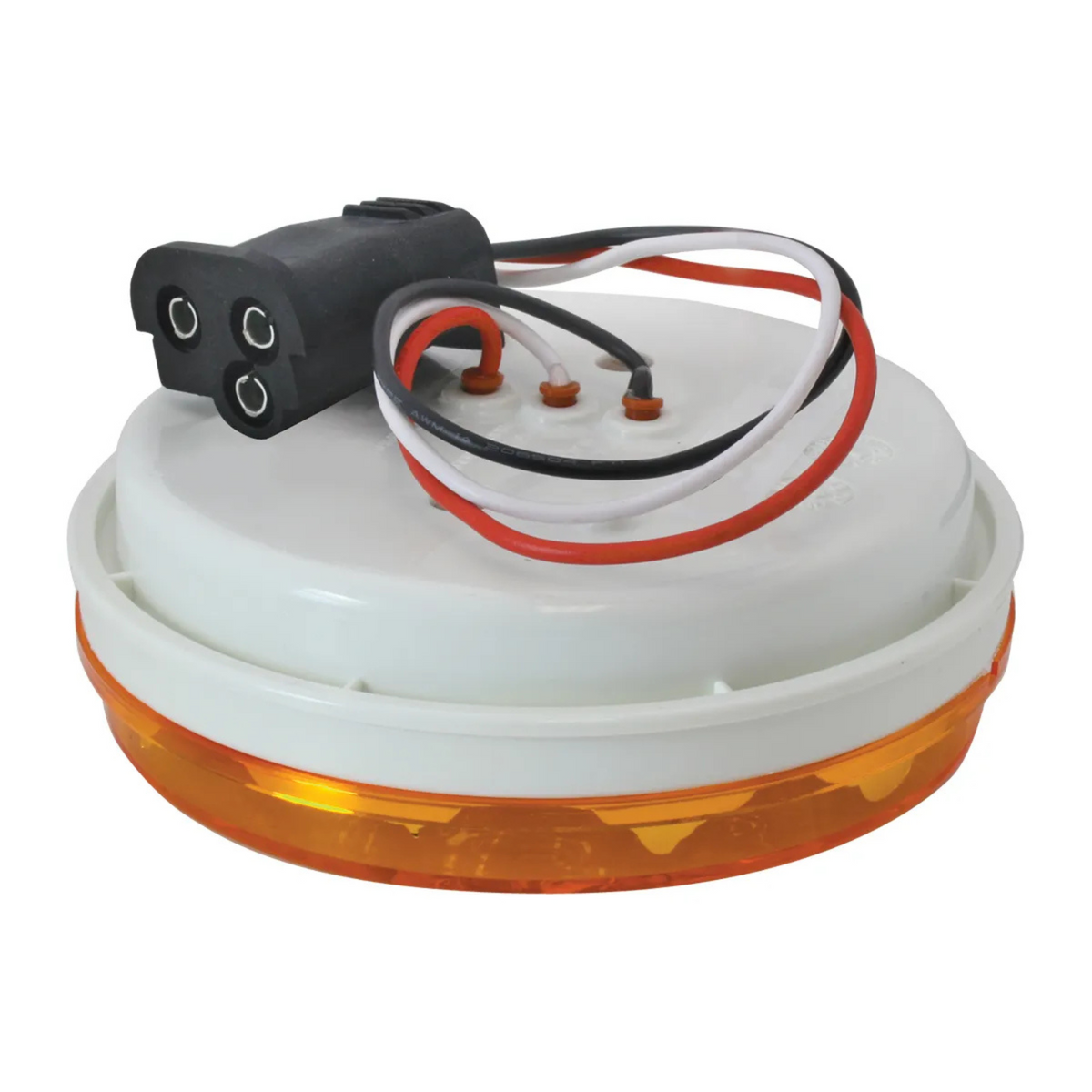 4" Spyder LED Light with Stainless Steel Flange Mount Bezel | Amber/Amber | Grand General