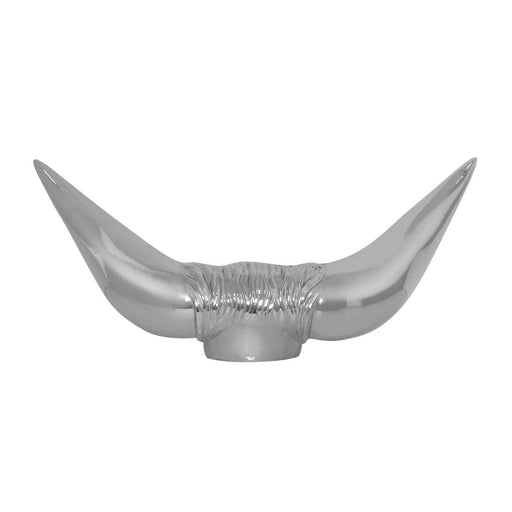 Bull Horn Hood Ornament - Chrome - Grand General