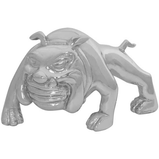 Bulldog Hood Ornament in Chrome | Grand General  | Silver Color