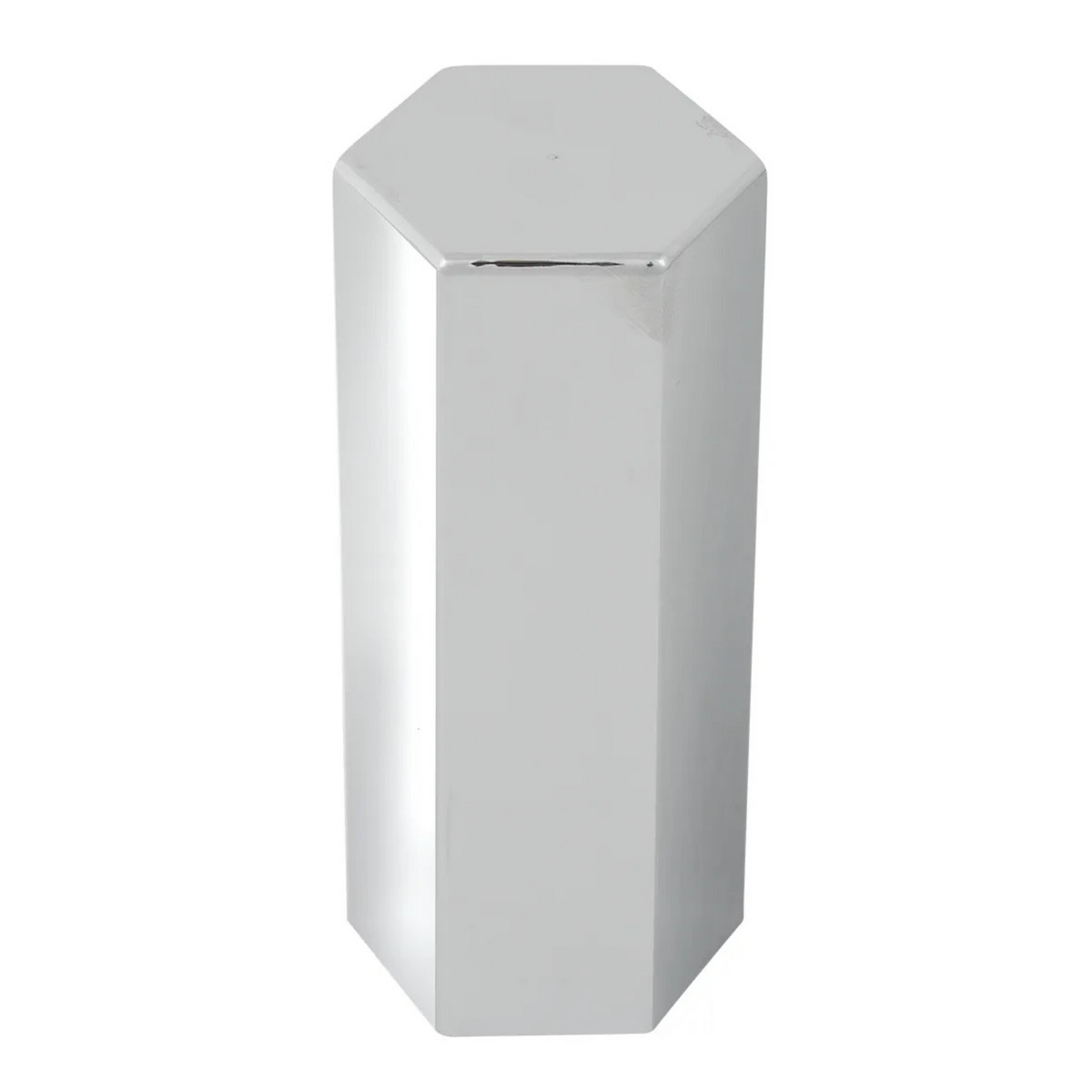 5" Hex Flat Top Thread-On Lug Nut Cover (33mm Base) | Chrome Plastic | Grand General