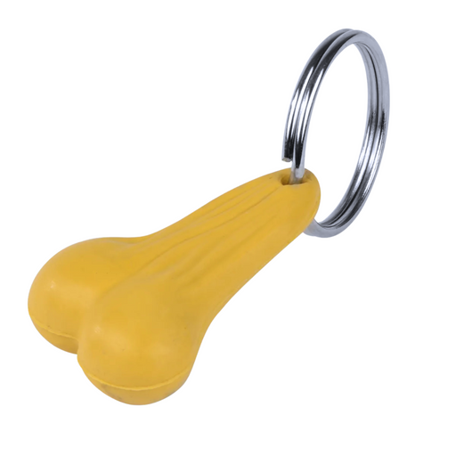 "Big Ballz" Yellow Rubber Ball Key Chain | Grand General