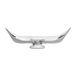 Bull Horn Hood Ornament with Base | Chrome - Grand General