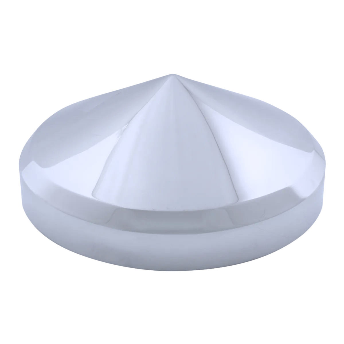 Chrome 8 Inch Rear Cone Hub Cap with 1-1/2 Inch Sidewall | Grand General