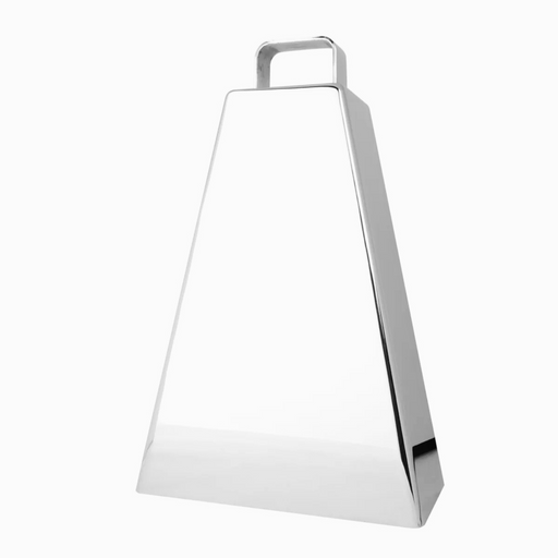 Chrome Cow Bell | Large 8" (L) x 4" (W) x 11" (H) | Grand General