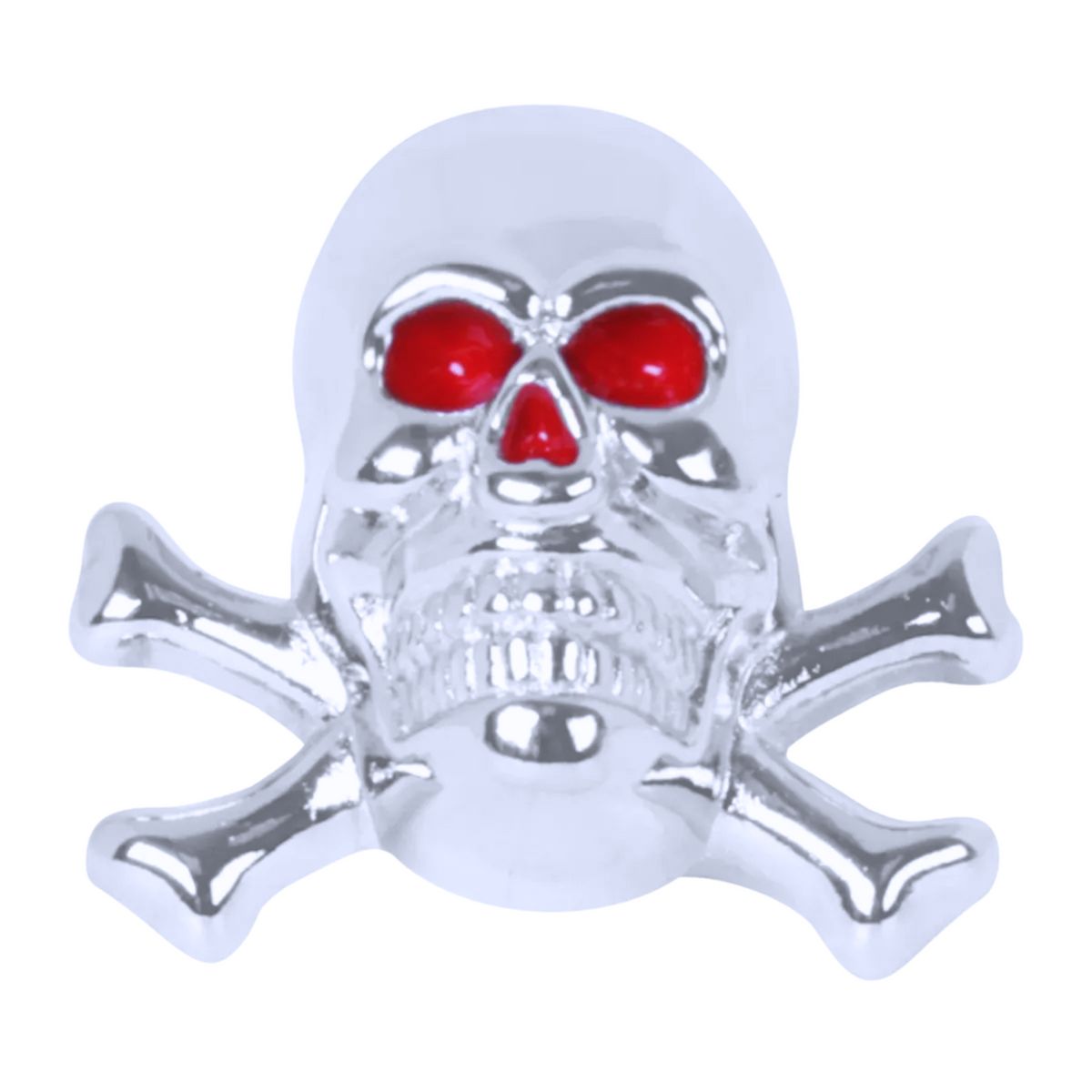 Chrome Die Cast Skull License Plate Bolt (2pk) | Chrome | Grand General