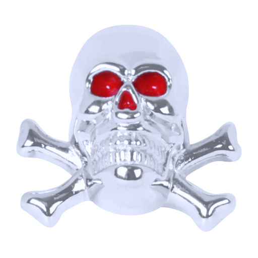 Chrome Die Cast Skull License Plate Bolt (2pk) | Chrome | Grand General