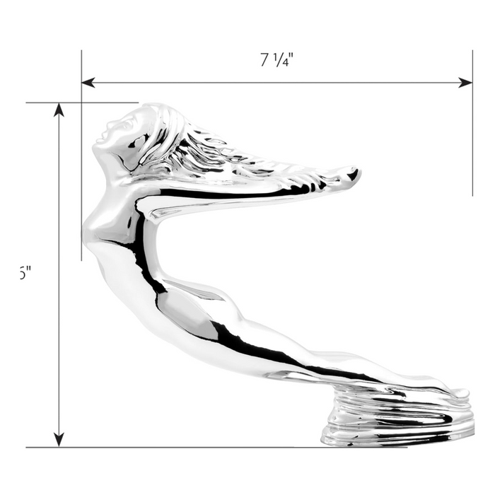 Chrome Flying Lady w/ Oval Base | Chrome | Grand General