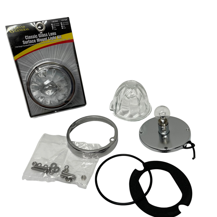 Classic Glass Lens Watermelon Surface Mount Light Kit - 1156 | Clear | Grand General