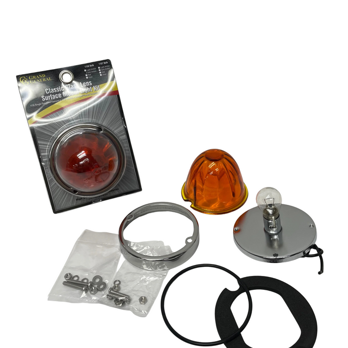 Classic Glass Lens Watermelon Surface Mount Light Kit - 1156 | Dark Amber | Grand General