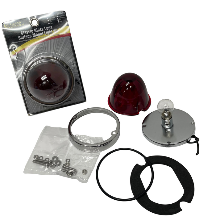 Classic Glass Lens Watermelon Surface Mount Light Kit - 1156 | Red | Grand General