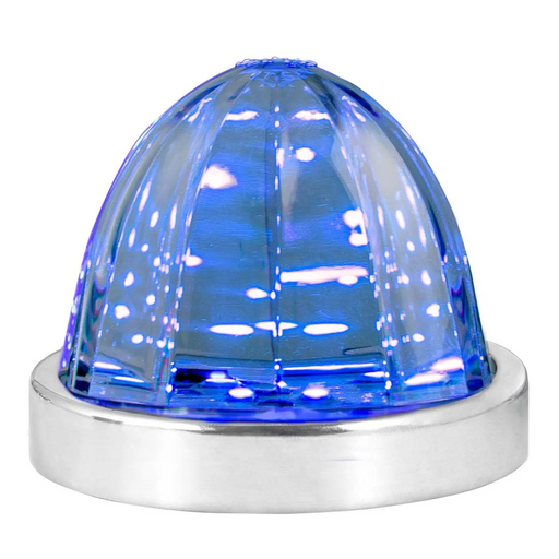 Classic Watermelon Surface Mount LED Turn/Marker Sealed Light with Clear Lens | Blue/Clear | Grand General