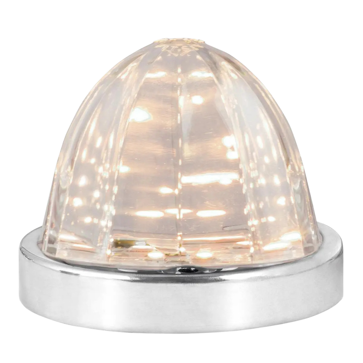 Classic Watermelon Surface Mount LED Turn/Marker Sealed Light with Clear Lens | Warm White/Clear | Grand General