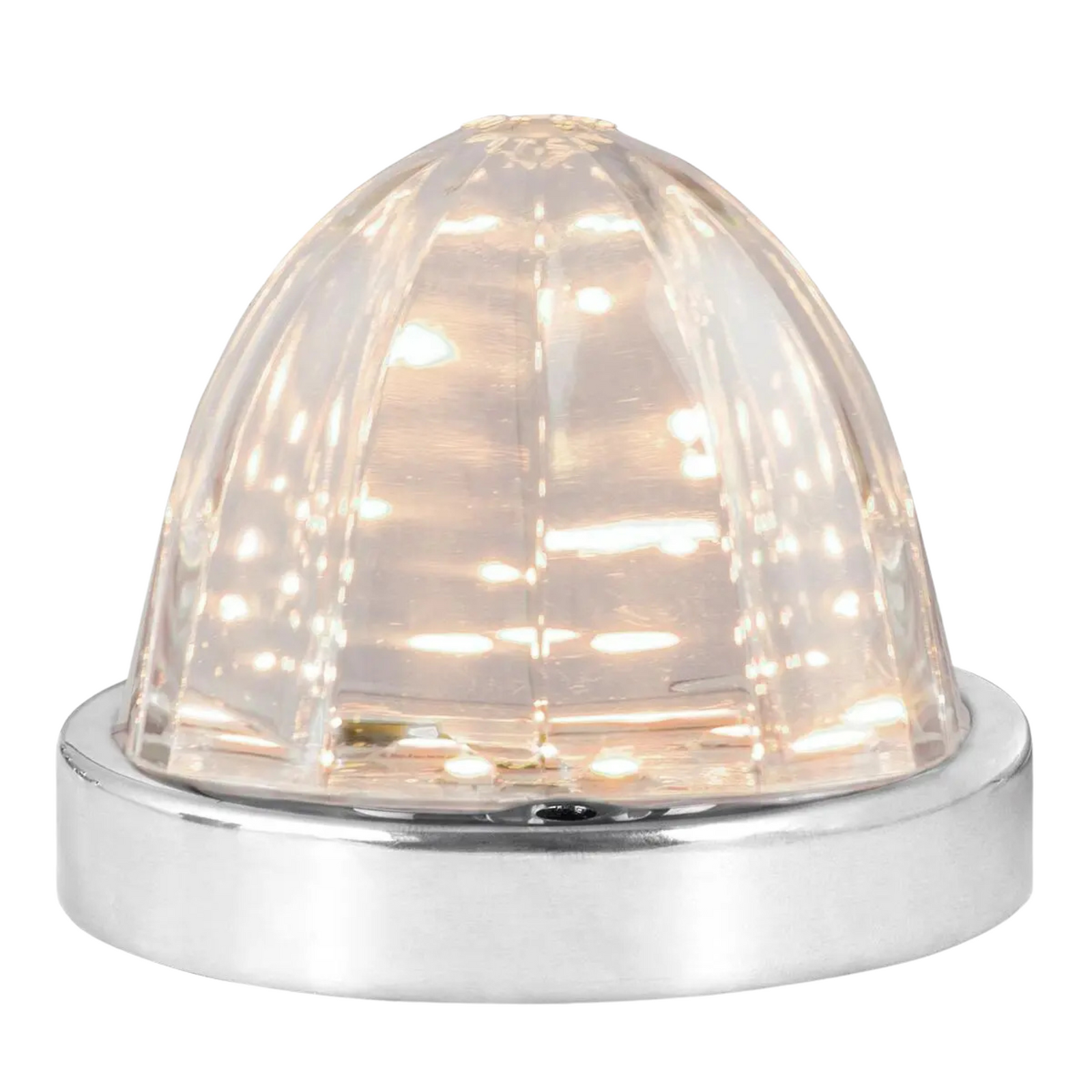Classic Watermelon Surface Mount LED Turn/Marker Sealed Light with Clear Lens | Warm White/Clear | Grand General