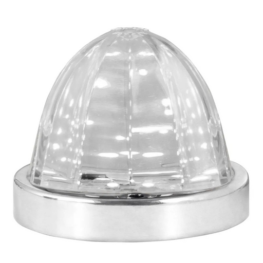 Classic Watermelon Surface Mount LED Turn/Marker Sealed Light with Clear Lens | White/Clear | Grand General