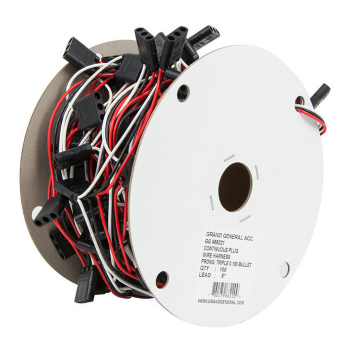 Continuous Triple Female Wire Harness | 8" | Grand General