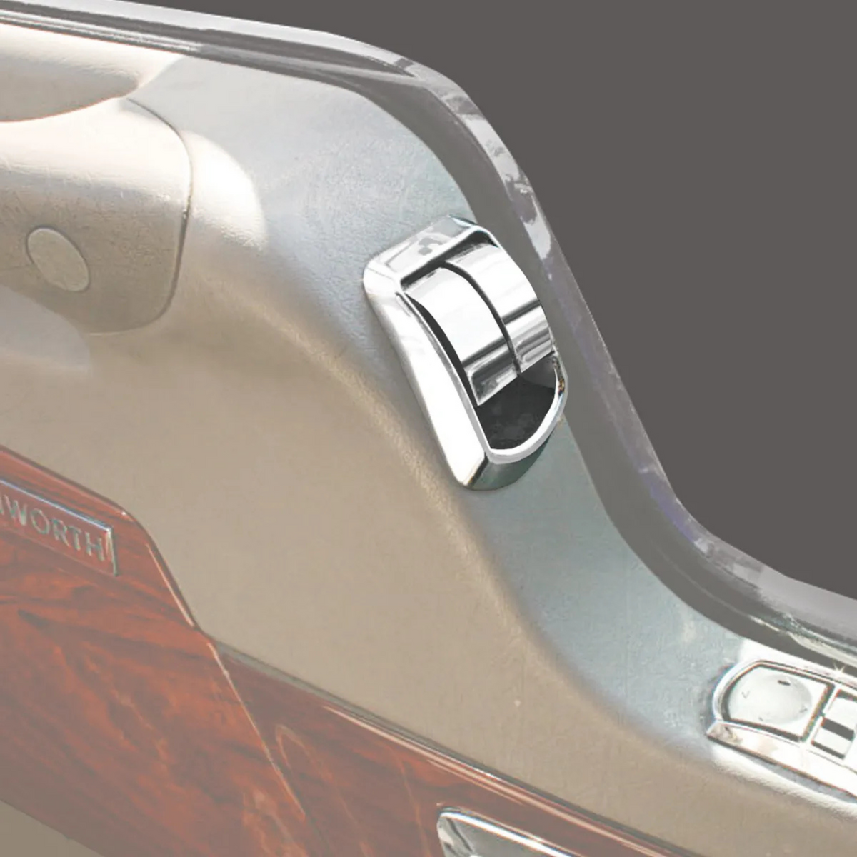 Door Window Switch Cover for Kenworth W &amp; T Models | Dual Switch | Chrome Plastic | Grand General