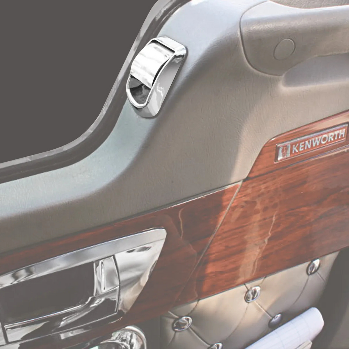Door Window Switch Cover for Kenworth W &amp; T Models | Single Switch | Chrome Plastic | Grand General