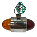 Double Face Chrome Die Cast Pedestal Light with Glass Lens | Light Amber/Red | Grand General