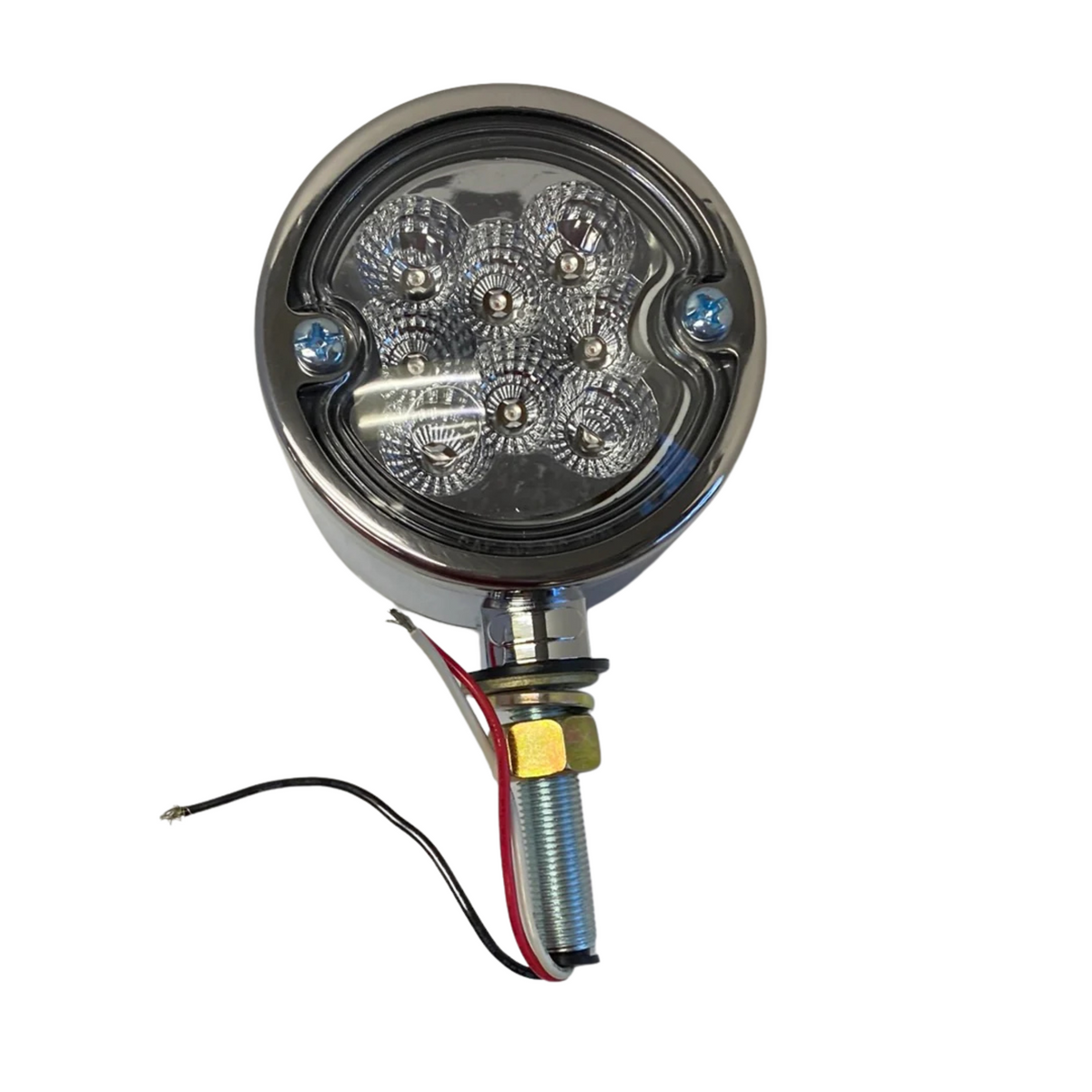 Double Face Spyder LED Pedestal Light | Amber/Amber | Clear Lens | Grand General