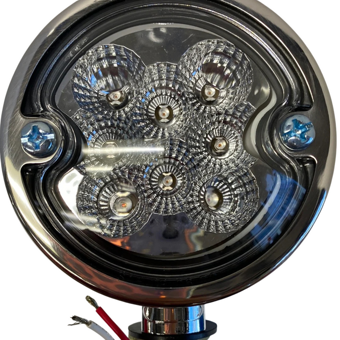 Double Face Spyder LED Pedestal Light | Amber/Amber | Clear Lens | Grand General