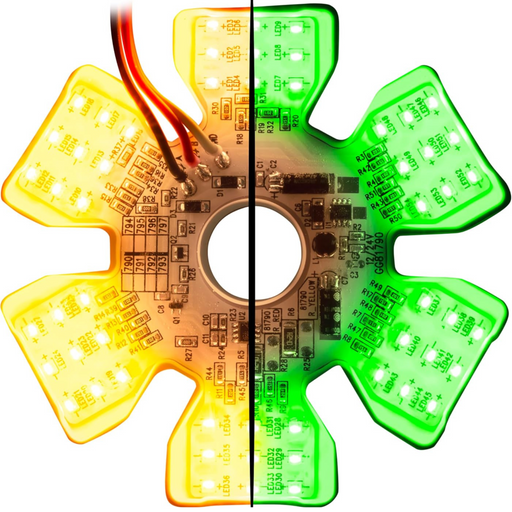 Dual Color Ultra Thin Hex Air Cleaner Light | Amber/Green | Grand General