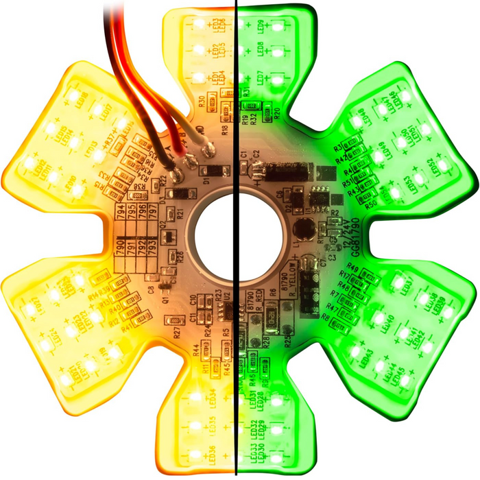 Dual Color Ultra Thin Hex Air Cleaner Light | Amber/Green | Grand General