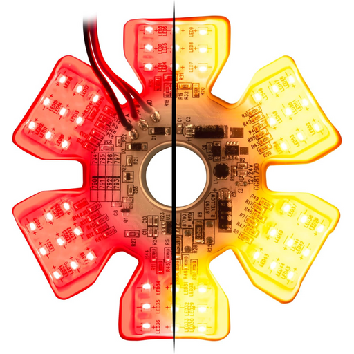 Dual Color Ultra Thin Hex Air Cleaner Light | Red/Amber | Grand General