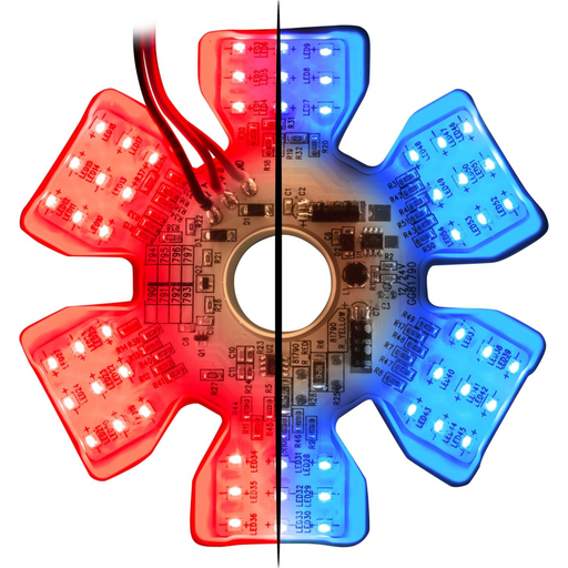 Dual Color Ultra Thin Hex Air Cleaner Light | Red/Blue | Grand General