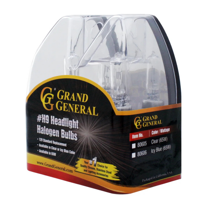 H9 Headlight Halogen Bulb | Standard 65W | Grand General