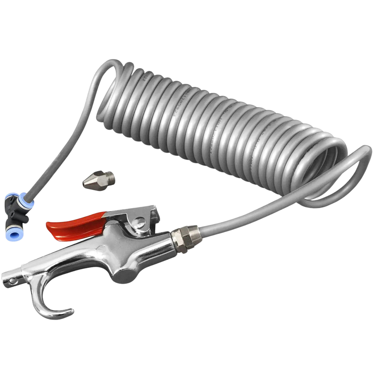 Heavy Duty Truck Air Seat Blow Gun Kit | 8 Foot Long Nylon Air Hose | Grand General