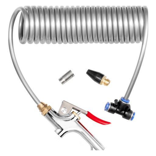 Heavy Duty Truck Air Seat Blow Gun Kit | 8 Foot Long Nylon Air Hose | Grand General