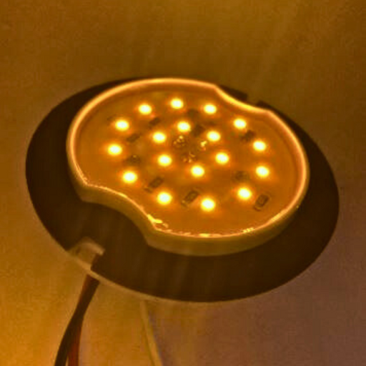 LED Sealed Base for Watermelon Glass Lens | Amber | Grand General