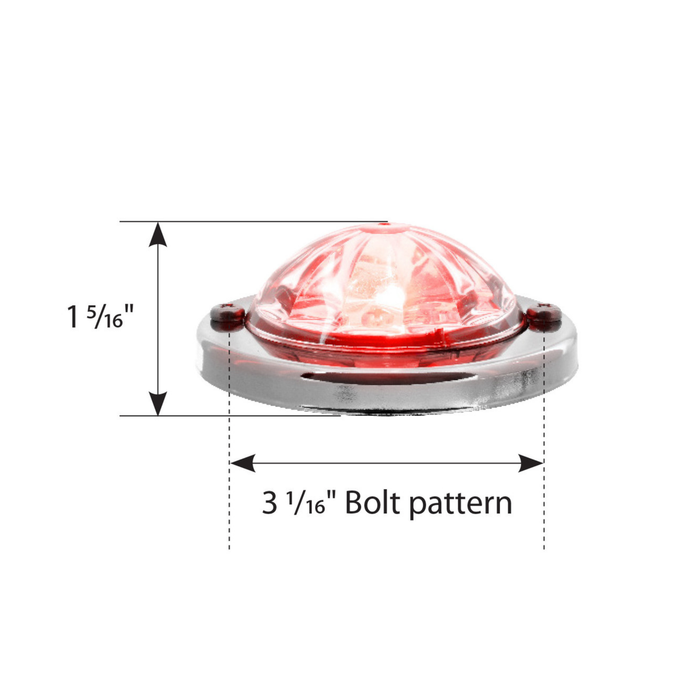 Mini Super Star Watermelon LED Light | Red Lens Clear | Grand General