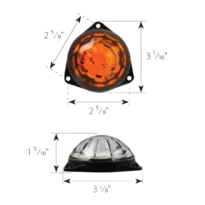 Mini Super Star Watermelon Sealed LED Light 81625 Dimensions | Grand General