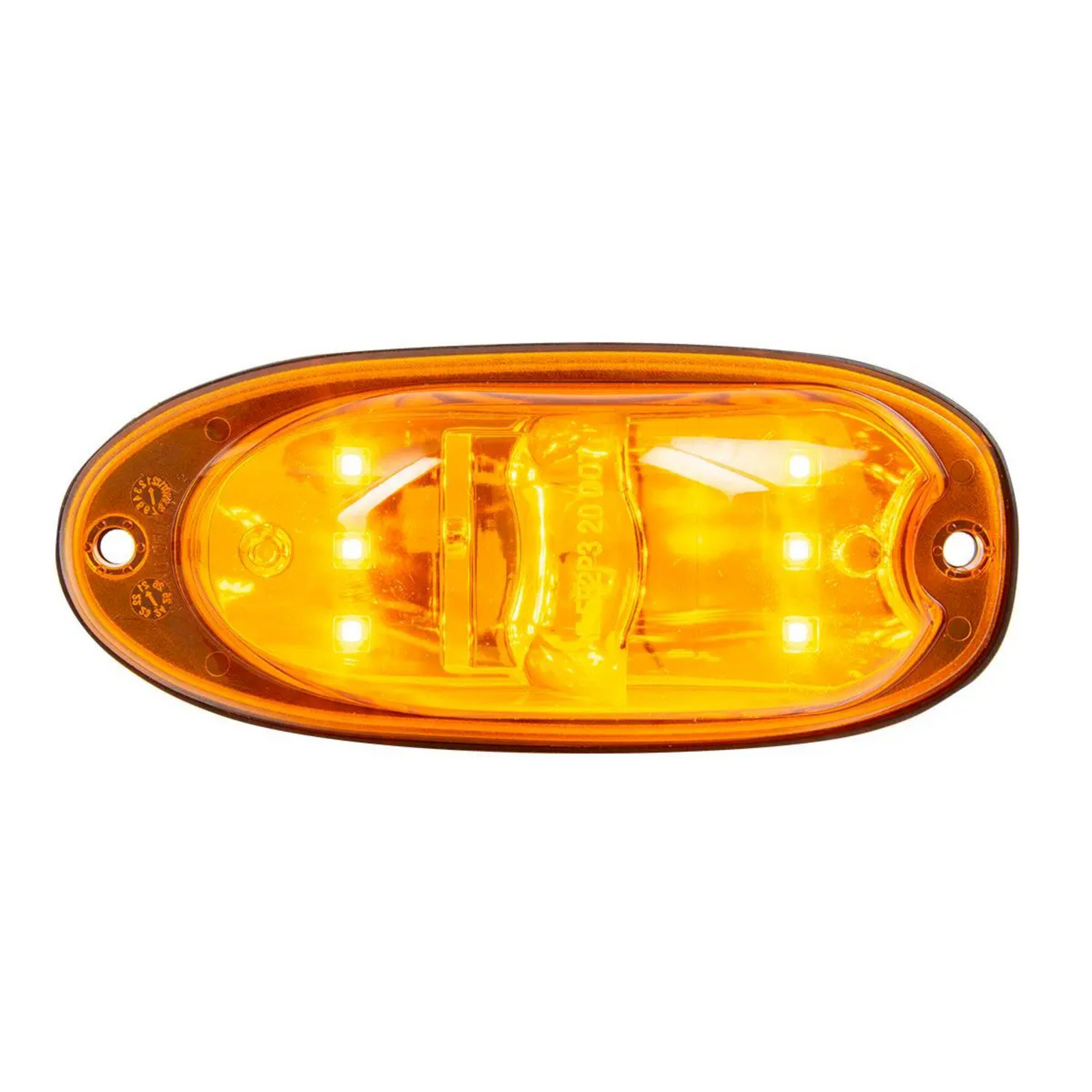 Oval Flange Mount LED Side Light | Amber | Grand General