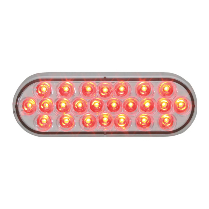 Oval Pearl LED Light | Red/Clear | Grand General