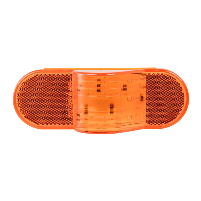 Oval Side Marker & Turn 12 LED Light with Reflector | Amber/Amber | Grand General