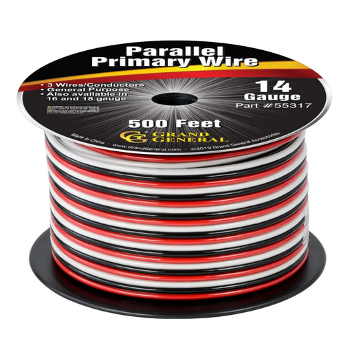 Parallel Primary Wire | 100 ft | 14 Gauge | Grand General