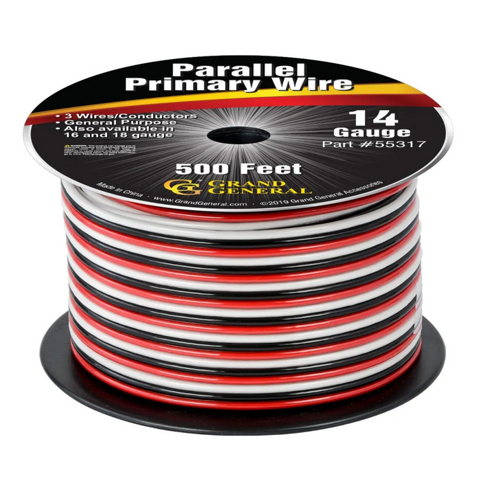 Parallel Primary Wire | 100 ft | 14 Gauge | Grand General