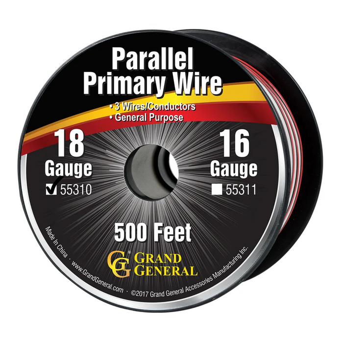 Parallel Primary Wire | 100 ft | 18 Gauge | Grand General