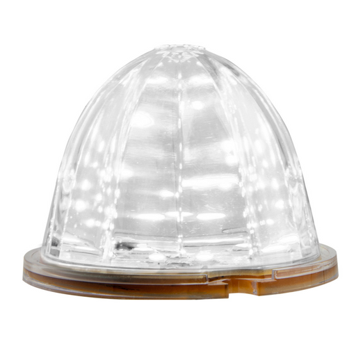 Sealed Watermelon LED Light w/ Clear Plastic Lens | White | Grand General