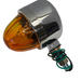 Single Face Chrome Die Cast Auxiliary Light with Glass Lens | Light Amber | Grand General
