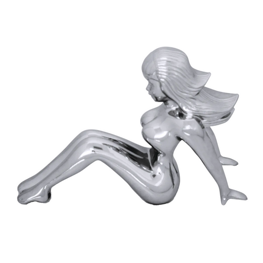 Sitting Lady Hood Ornament | Chrome Die Cast | Grand General