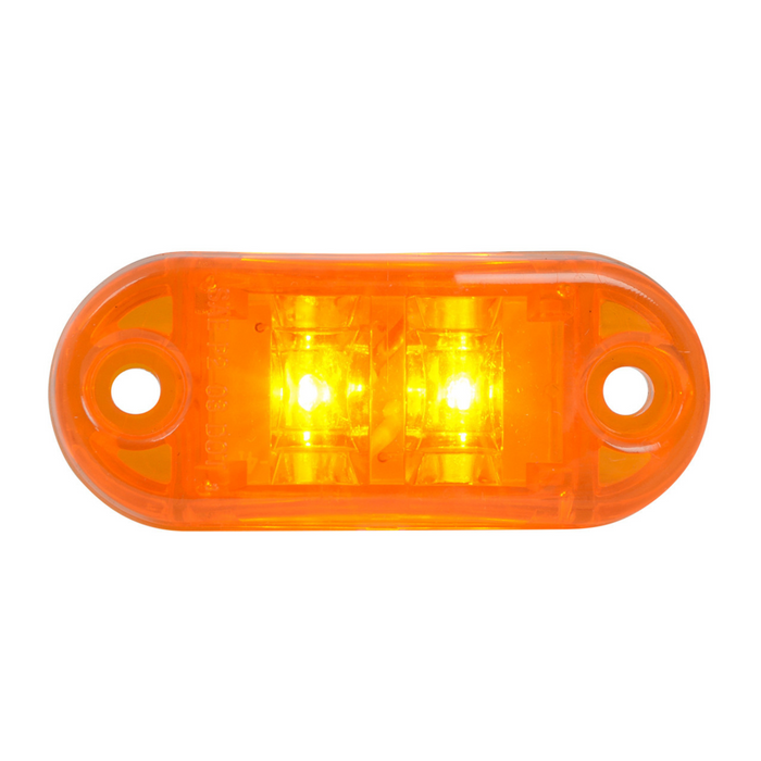 Small 2 LED Rect Marker Light | Amber/Amber | Grand General