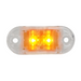 Small 2 LED Rect Marker Light | Amber/Clear | Grand General