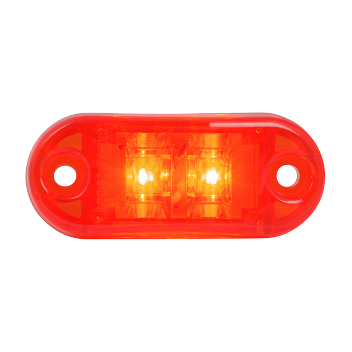 Small 2 LED Rect Marker Light | Red/Red | Grand General