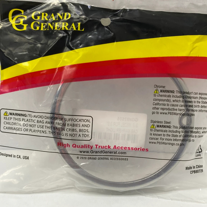 Stainless Steel Bezel | For 3.5" Cab Marker Light | Grand General
