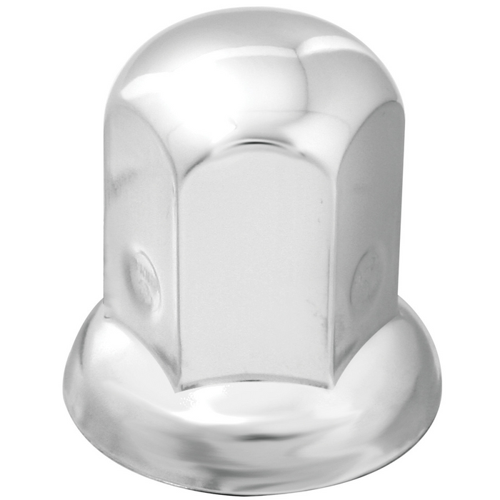 Standard Chrome Steel Lug Nut Cover with Flange | 1 1/8″ × 1 5/8″ | Sold Individually | Grand General