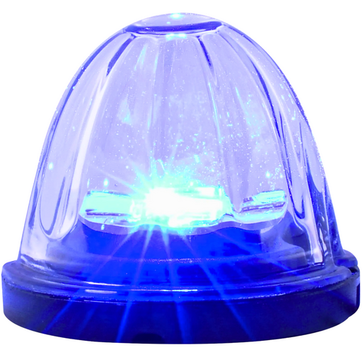Super Star Watermelon Glass Lens Surface Mount LED Sealed Light | Blue/Clear | Grand General