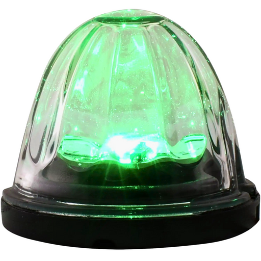 Super Star Watermelon Glass Lens Surface Mount LED Sealed Light | Green/Clear | Grand General